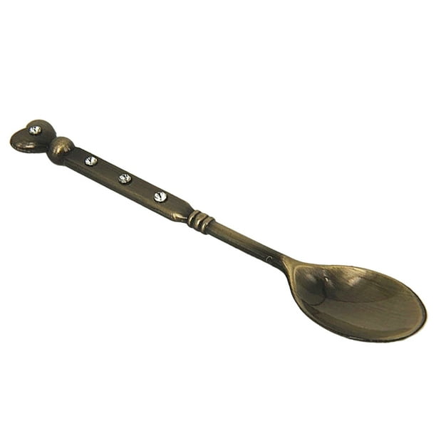 Cuchara creativa de acero inoxidable, cuchara para remover, cuchara para azúcar Bronce 2