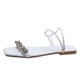 thumbnail image 2 of Flat Fashion Pansy Diamond Viscosa Punta redonda Charol Sandalias de moda Wmkox8yii nm8207, 2 of 6