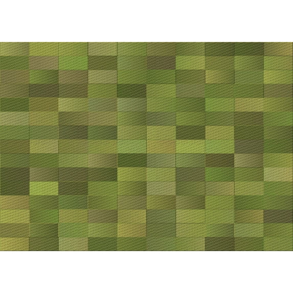 Ahgly Company Machine Washable Indoor Rectangle Transitional Pistachio Green Area Rugs, 3' x 5'