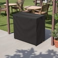 thumbnail image 2 of HLONK Housse de Table Extérieure en Tissu Oxford 210D Robuste & Armoire à Chaussures - Grand Noir - Housse Résistante aux Intempéries avec Fermeture à Boucle Réglable pour Meubles de Jardin Terrasse (39.4”x18.1”x35.8”), 2 of 5