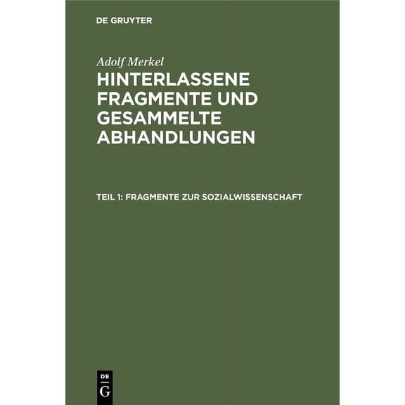 Fragmente Zur Sozialwissenschaft, (Hardcover)