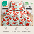 thumbnail image 3 of CGK Linens Kids Duvet Cover Set with Matching Pillowcases - Twin/Twin XL Size, Flying Footballs, 3 of 6