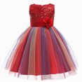 thumbnail image 1 of NIEWTR Robe Mignonne à Col Rond pour Tout-Petit Princesse Mariage Fête Flower Girl Concours Anniversaire (Rouge, 7-8 Ans), 1 of 4