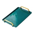 thumbnail image 4 of Rongfmy Serving Tray with Handle Storage Organizer Coffee Table Tea Tray Vanity Tray green medium, 4 of 9