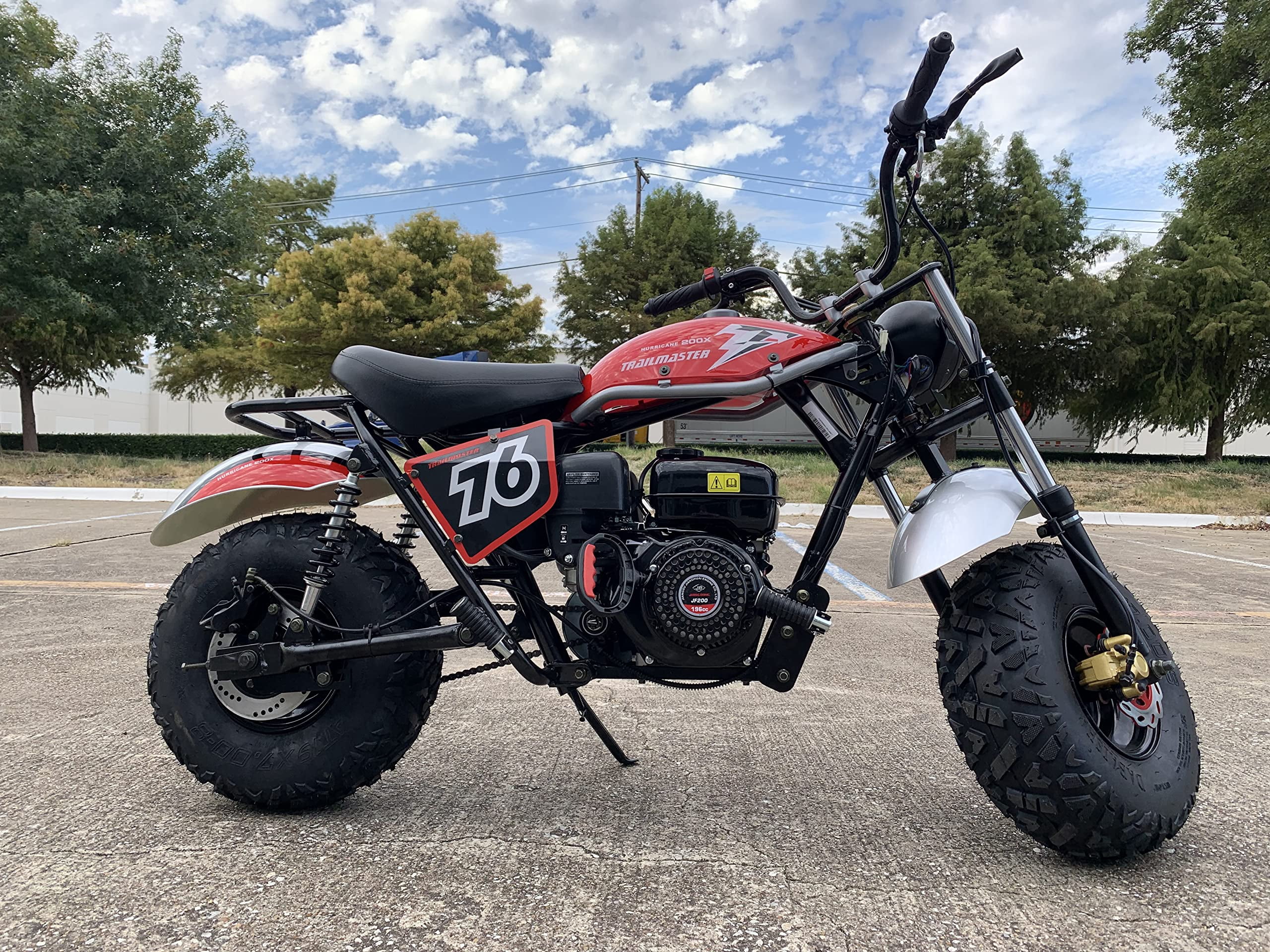 Trailmaster Mini Bike mb 200X Hurricane All New with Front and Rear Brakes, 196cc (Red)