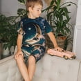 thumbnail image 4 of Fotbe Artistic Starry Sky Moon Book Pijama Estampada de 2 Piezas para Niños – Ropa de Dormir de Manga Corta Cómoda para Niños y Niñas, Camiseta y Shorts de Algodón-Large, 4 of 6