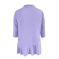 thumbnail image 4 of Women Cardigan Three Quarter Sleeve Solid Color Soft Elastic Casual All Occasions Wear, 4 of 4