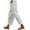 White, variant on Women Summer Pants Women's Solid Color Elastic Waist Loose Side Button Decoration Versatile Nine Point Casual Pants Stretchy Work for Women Brocade Womens Long Length Wide Imperious Yoga Leggi White M