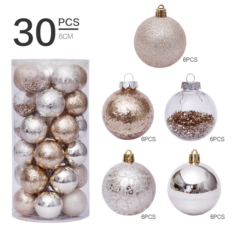 Christmas Ornaments for Xmas Trees,Pink Shatterproof Christmas Ball Ornaments of 32 pcs
