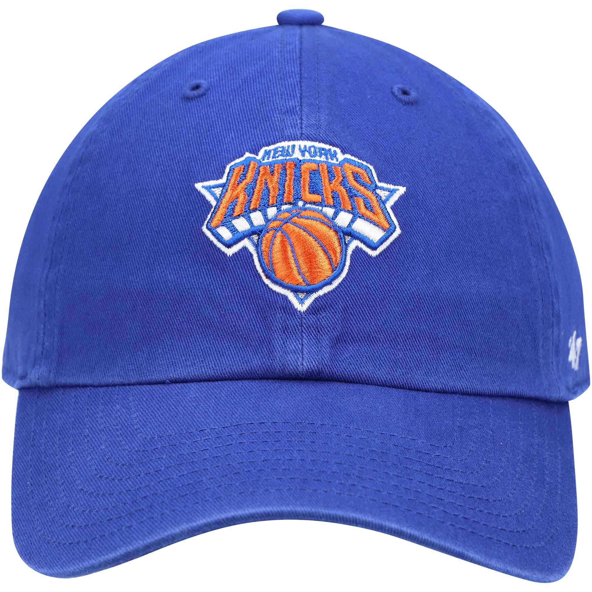 Men's '47  Blue New York Knicks Core Logo Clean Up Adjustable Hat