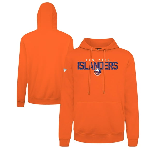 Men's Levelwear Orange New York Islanders Podium Carve Pullover Hoodie