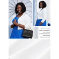 thumbnail image 6 of SHOWMALL Women's Plus Size Lightweight Shrug White 1X Open Front Knit&nbsp; 3/4 Sleeve Cropped Bolero Cardigan Sweater Clothes Coat Tops for Evening dresses, 6 of 7