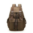 thumbnail image 2 of New Backpack Men's Backpack Large Capacity Canvas Bucket Bag Casual Men's Bag Travel Bag Primary and Secondary School Bags,Khaki, 2 of 2