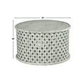 thumbnail image 4 of Steve Silver Samir Round Wood Coffee Table, Aged Alabaster White, 4 of 5