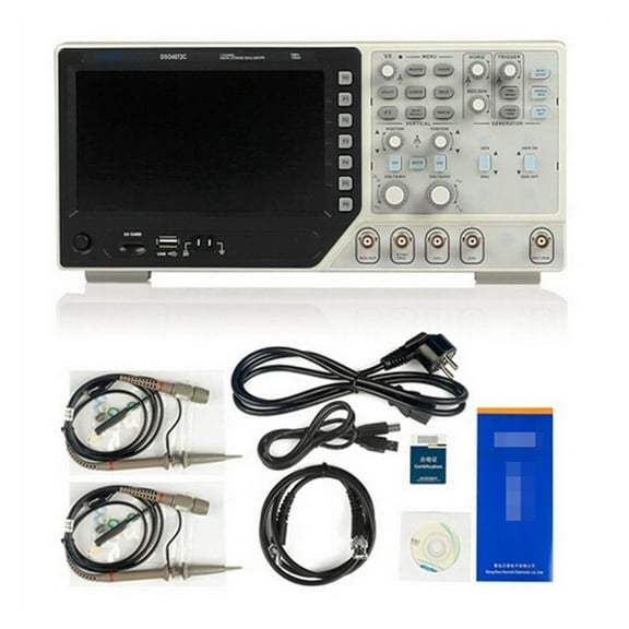 Digital Oscilloscope 70M / 100 / 200MHz 2CH 25M Arbitrary Waveform USB 1GSa / Portable Oscilloscope Logic Analyzer