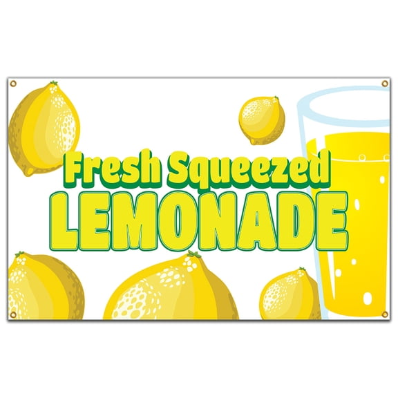 SignMission B-60 Lemonade 36 x 60 in. Lemonade Heavy Duty 13 oz Vinyl Banner with Grommets Single Sided