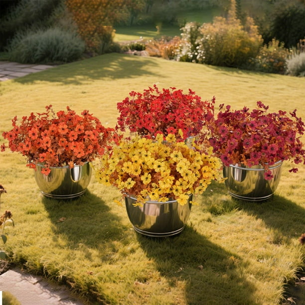 Flores Artificiales de Plástico, Violetas, Decoración para El Hogar y Exteriores, 37 Cm | Flores Artificiales para Bodas, Fiestas, Oficina y Jardín - Gmm250708001A