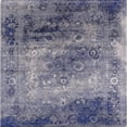 thumbnail image 1 of Ahgly Company Indoor Square Mid-Century Modern Purple Navy Blue Oriental Area Rugs, 8' Square, 1 of 6