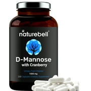 NatureBell 2-in-1 D-Mannose with Cranberry Extract 1000mg, 200 capsules
