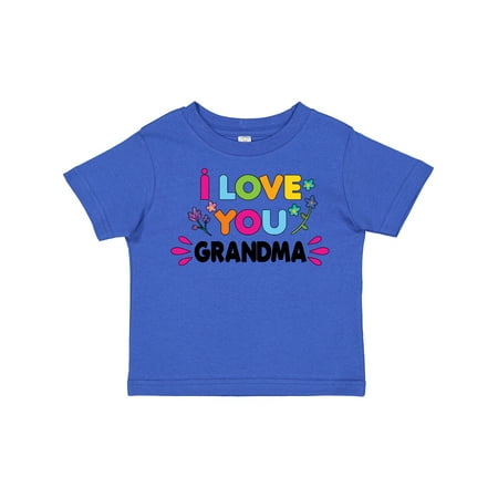 

Inktastic I Love You Grandma with Flowers Gift Toddler Toddler Girl T-Shirt