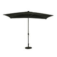 thumbnail image 1 of Nassau 6.5-ft x 10-ft Rectangular Market Umbrella with LED Bulb Lights - Black - Breez-Tex canopy, 1 of 7