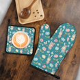 thumbnail image 6 of Pioneer Flower Floral Print Pattern 1-Pack Oven Mitts Set, Heat Resistant Kitchen Gloves, 7.7" X 12", 6 of 6