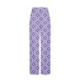 thumbnail image 5 of miqiqism Women's Floral Printed Trousers Drawstring Pajama Pants Wide Leg Casual Lounge Pant | Comfy Sleepwear | Yoga Pants with Pocket,Purple,Medium, 5 of 5