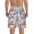 thumbnail image 3 of Yiaed London Symbols1 Print Men's Swim Trunks with Lining Quick Dry Sports Shorts Beach Shorts Boardshorts-Large, 3 of 5