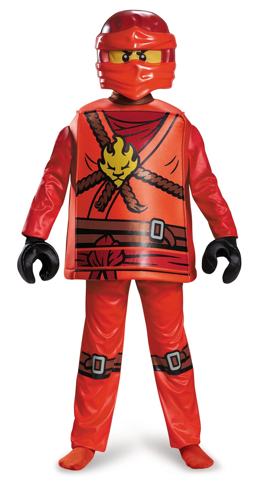 New Lego Red Ninjago Kai Child Costume One Size Fits Most M 7-8 
