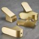 thumbnail image 3 of Juego de 2 ganchos para toallas individuales para baño, cocina, bata, abrigo, sombrero, montado en la pared con tornillos, dorado, 3 of 5