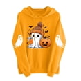 thumbnail image 5 of Women Hoodies Casual Pullover Pullover Sweatshirts Casual Fall Clothes Ladies' Halloween Printed Long Sleeved Hooded Sweatshirt Top Jump One Size for Shipping Orange Xxl, 5 of 6