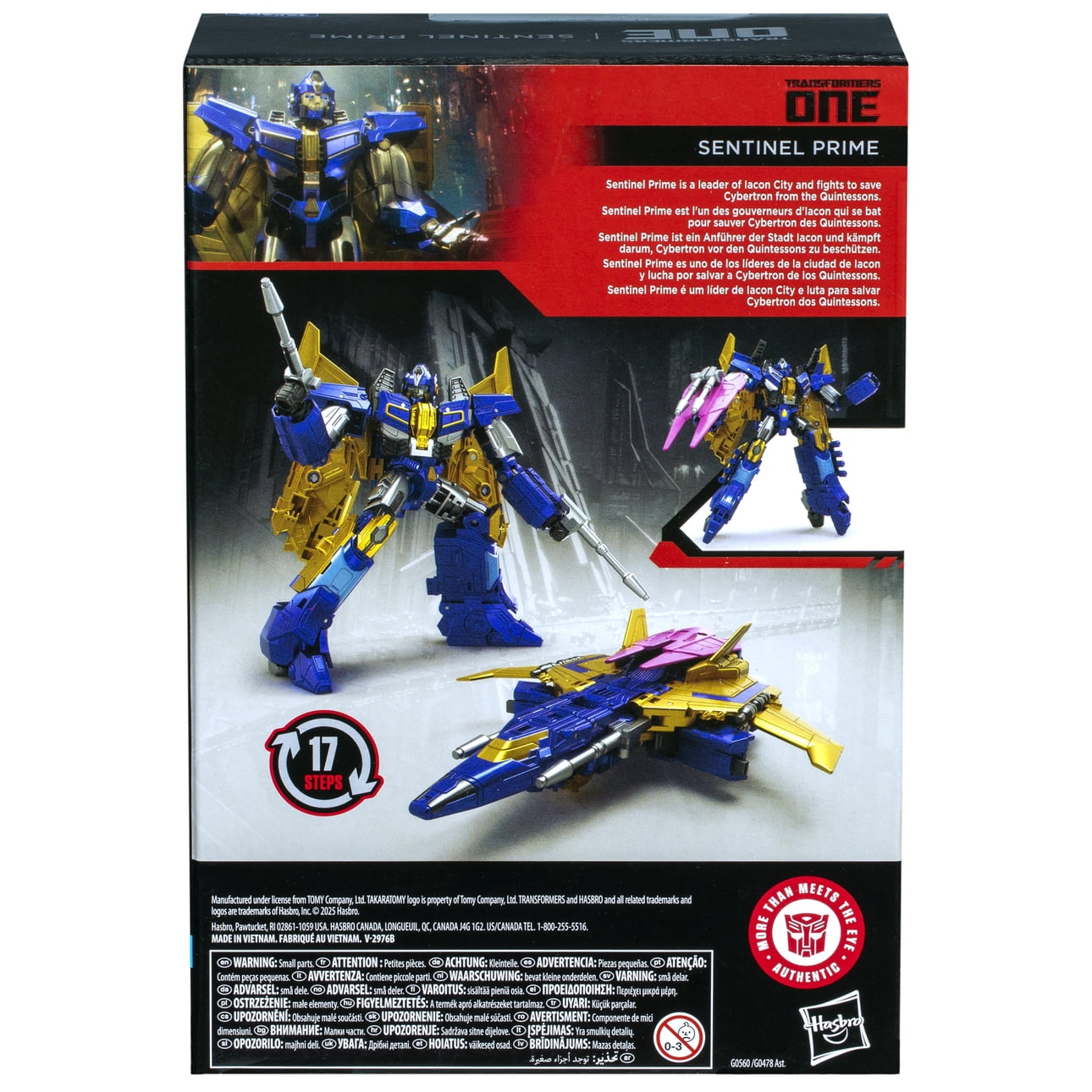 Transformers Studio Series Voyager Class Transformers One Sentinel Prime Action Figure, 8+
