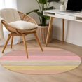 thumbnail image 6 of Round Rug 3ft Area Rug, Pink Yellow Brown Wood Grain Area Rugs for Living Room Bedroom, Vintage Wood Board Floor Mat Non-Slip Non-Shedding Carpet Indoor Accent Rugs, 6 of 9