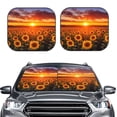 thumbnail image 2 of Fotbe Sunset Golden Sunflower Field Juego de 2 Piezas de Parasoles para Parabrisas | Bloqueador Solar para Auto | Accesorios Plegables para Protección Solar Interior-Medium, 2 of 6