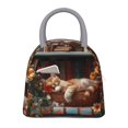 thumbnail image 1 of Easygdp Cat Asleep Among Flowers Bolsa de Almuerzo Insulada Grande, Forro de Aluminio, Diseño Espacioso, a Prueba de Fugas, Ideal para Trabajo, Picnics, Viajes y Actividades al Aire Libre, 1 of 6
