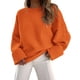 thumbnail image 1 of Suéter PRETTYGARDEN Oversize de Cuello Redondo Peludo Naranja Talla L, 1 of 8