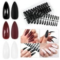 thumbnail image 2 of 240 piezas puntiagudas elipse uñas postizas uñas para extensión de uñas manicura salón uso Abanopi Punta de uñas, 2 of 6