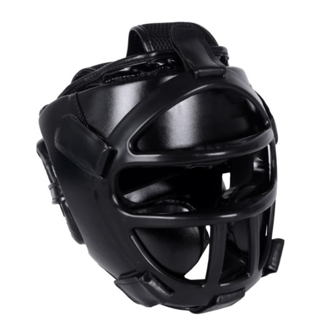 Almencla Boxing Headgear Lightweight Protector Unisex Boxing Helmet Sparring Headgear for Black Color L
