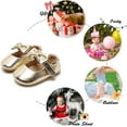 thumbnail image 5 of Soft Sole Leather Baby Shoes - Infant Baby Walking Shoes Moccasinss Rubber Sole Crib Shoes, 5 of 6