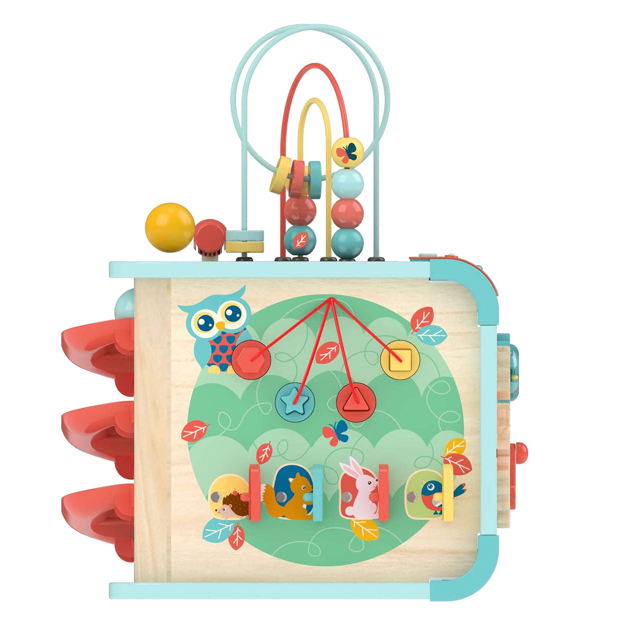Hape: Explore & Learn Magic Cube - 5 Unique Play Modes & Themes, Musical Learning Activity Toy, Moving Pieces & Instruments, Baby-Toddler-Kids Ages 1+