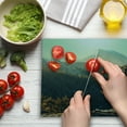thumbnail image 3 of Yosemite Cutting Board, Yosemite National Park from the Top of Mountain Misty Morning Landscapes Photo, Decorative Tempered Glass Cutting and Serving Board, Large Size, Teal Brown, by Ambesonne, 3 of 5