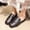 Black, variant on Womens Low Block Heel White Mules Crisscross Peep Toe Open Back Slip-On Casual Comfort Shoes,Size 39