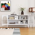 thumbnail image 3 of Metal Storage Cabinet with Doors and Shelves,2 Door TV Stand,Accent Cabinet，Metal Locker, 3 of 6