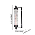 thumbnail image 3 of Waterproof Outdoor Thermometer, Adjustable Angle Temperature Gauge, Wall Mount Patio Monitor, Battery Free Metal Garden Decor, Black 9.65x3.15x1.42in, 3 of 6