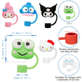 thumbnail image 2 of DONNGZAE 6Pcs Sanrio Straw Cover Cap for Stanley Cup 40oz/30oz Tumbler, 10mm Reusable Drinking Straw Topper Accessories, Portable Silicone Protector Plugs Decorations Gifts SLO526-0257, 2 of 5