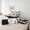 thumbnail image 5 of Homewish Cheetah Print Bowknot Twin Bedding Sets 7-Piece for Female, Chic Cherry Ribbon Bedding Comforter Set, Modern Fashion Reversible Sheet Sets, Microfiber Bedroom Decor, 5 of 7