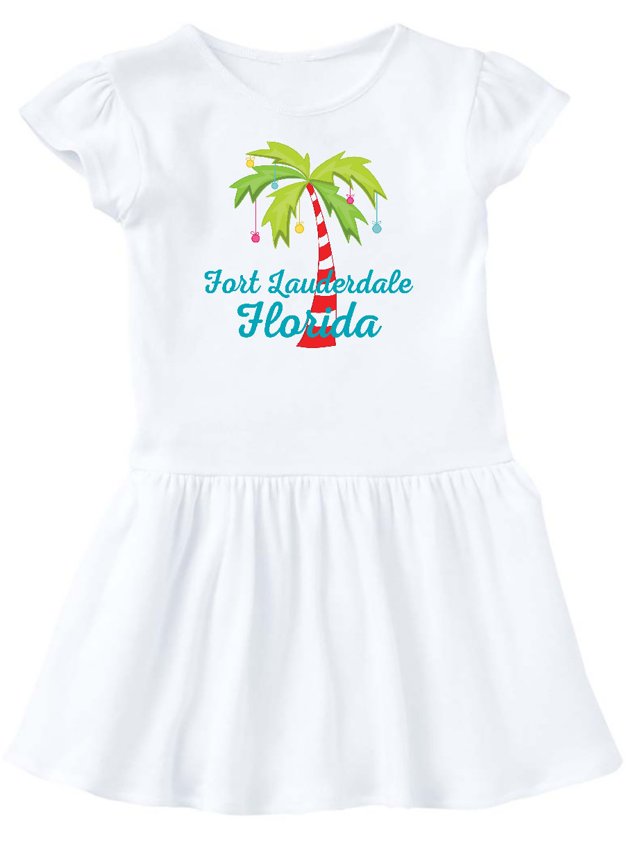 INKtastic Fort Lauderdale Florida Christmas Vacation Toddler Dress