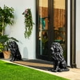 thumbnail image 3 of 20.47" Lion Statue Resin Outdoor Guardian Sculpture,Simulated Animal Decor for Villa,Garden,Park & Resort,Decoration for Home & Courtyard,Black, 3 of 7