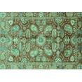 thumbnail image 1 of Ahgly Company Indoor Rectangle Oriental Turquoise Blue Traditional Area Rugs, 7' x 9', 1 of 4