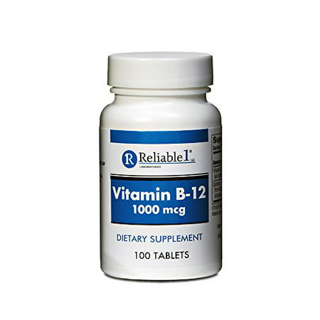 2 Pack - Reliable 1 vitamine B-12 1000 mcg 100 Comprimés Chaque
